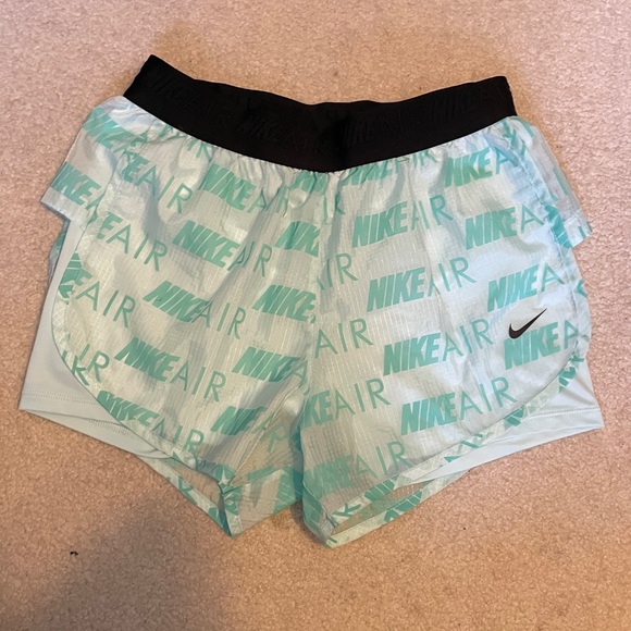 Nike Pants - Nike Air Woman’s Pastel Green Double Layer Athletic Running Shorts. Size Small.